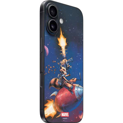 Marvel Rocket Raccoon Rocket Ride iPhone 16 Plus Skin